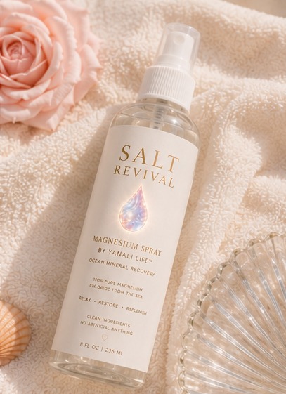 Salt Revival on a towel with a rose